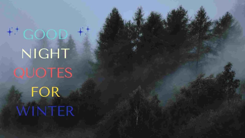 GOOD NIGHT QUOTES FOR WINTER